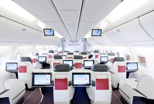 Austrian Airlines new Business class cabin on the 767  Picture: Austrian Airlines